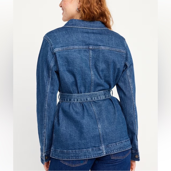 LIKE NEW!! Denim Belted Utility Jacket from Old Navy - Picture 2 of 8